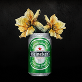 Heineken Lager Fine Art Prints – Craft Beer with Floral Art
