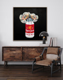 Aunty Jacks Beer Fine Art Prints – Lager Can with Floral Elegance
