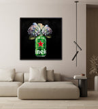 Heineken Lager Fine Art Prints – Craft Beer with Floral Art