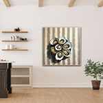 Oysters On Striped Fabric - Fine Art Prints