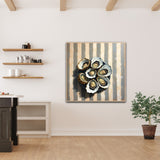 Oysters On Striped Fabric - Fine Art Prints
