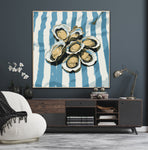 Oysters on Striped – Custom Hand-Painted Artwork