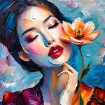 Woman With Flower | Fine Art Prints