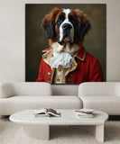 Guardian Of Elegance | St Bernard In Clothing Art