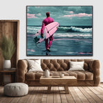 Waves and Wanderlust | Surfers On The Beach Prints