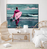 Waves and Wanderlust | Surfers On The Beach Prints