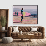 Chasing Swells | Surfers On The Beach Prints