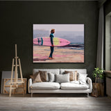 Chasing Swells | Surfers On The Beach Prints