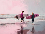 Sun, Sand and Surfboards | Surfers On The Beach Prints