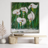 White Calla Lillie Art