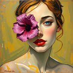 Woman and Flower Art - Instant Download Art