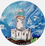 Byron Bay Lighthouse on Vinyl Oil Painting