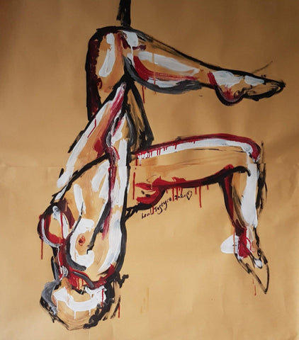 nude female painting leah justyce