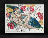 Adam ‘The Creation of Adam’ and Roses Pop Portrait