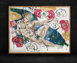 Adam ‘The Creation of Adam’ and Roses Pop Portrait