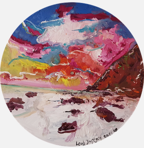Byron Bay on Vinyl Oil Painting